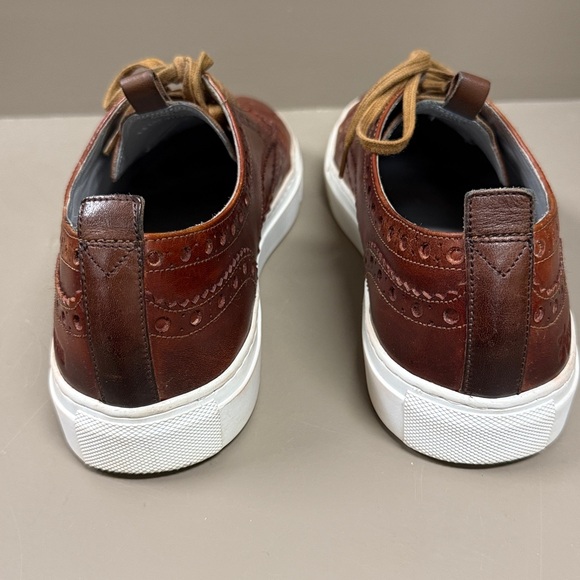 Sneakers by Grenson Men's Brown Leather Brogue Wingtip Sneakers 11W - Picture 9 of 14